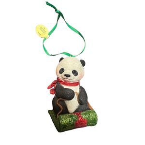 Danbury Mint Panda Baby Animal Ornament Christmas Holiday Collection